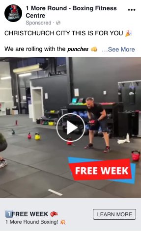 1 More Round Fitness Actual Facebook Ad FREE WEEK Loud Rumor Mike Arce Marketing Advertising Facebook Leads